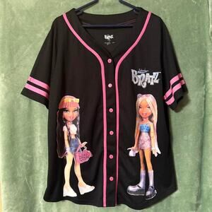 Black Bratz Baseball-Style Jersey (Size 1X)